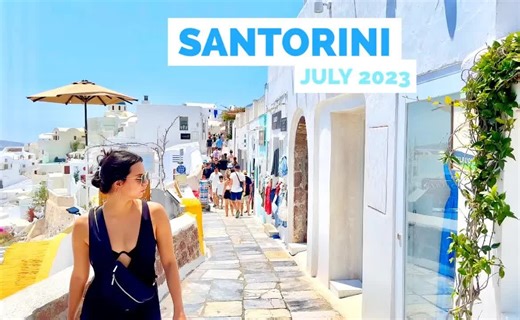 【4K】圣托里尼丨惬意的散步游览