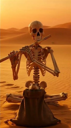 Skeleton Charms a Dancing Cobra! 💀🐍🎶 #ai #aivideo