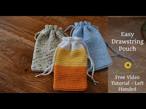 Easy Crochet Drawstring Pouch Tutorial | Beginner-Friendly Pattern | Step-by-Step Instructions