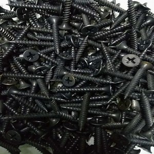 [Hot Item] Phillips Head Point Thick Teeth Black Phosphate 3.5X25mm Wood Screws Gypsum Screws Self-Tapping Screws