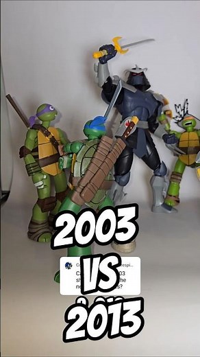 2003 Shredder VS 2012 Turtles #tmnt #shredder #2003 #2012