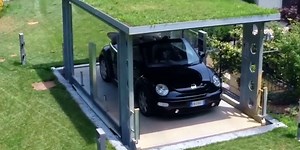 Hidden elevator garage