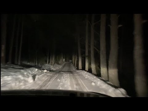 Would You Drive Here? 🌙 Dark Winter Forest Night Drive ❄️ | 4 Min Escape