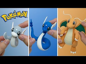 Pokemon Figures Making - Dratini, Dragonair, Dragonite | Clay Art / Pokemon toys