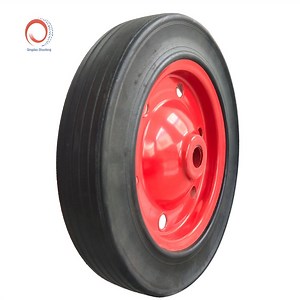 [Hot Item] Heavy Duty Industrial Rubber Solid Tire and Wheel for Wheelbarrow Trolley