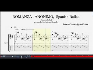 Romanza - JGS Grade 5 spanish ballad fingerstyle guitar lesson (tabs, notations)