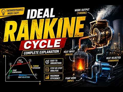 Ideal Rankine Cycle | Complete Easy Explanation | Step By Step | Power Plants Cycle