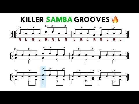 6 Samba-Style Grooves for Drum Set (Play-Along Practice)