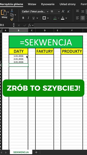 Excel SEKWENCJA: Automatyczne Generowanie Danych
