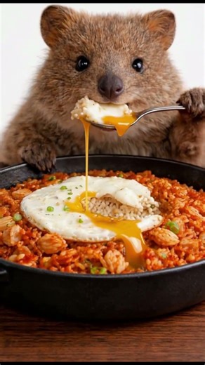 쿼카의 김치볶음밥 먹방 ASMR 🐹🍚 | Quokka Kimchi Fried Rice Mukbang ASMR
