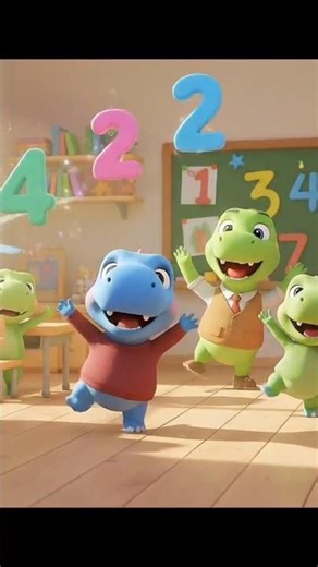 Dinosaur Cartoon for Kids — Back to School with Rex the T-Rex | Counting #animation #dinosaurcartoon