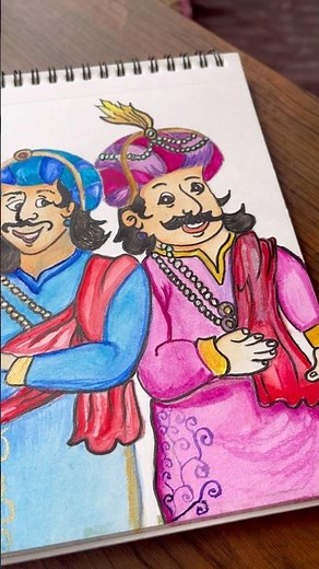 “Mughal Emperor Akbar Drawing | Indian History Art”relaxing easy painting