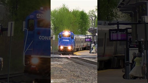 Conrail Heritage with Leslie S3L horn at Hackensack, NJ - Essex Street #shorts