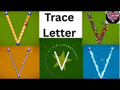 Trace Letter V UPPERCASE Learn to Write The Alphabet Letter FUN LEARNING VIDEOS FOR KIDS