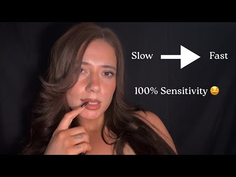 ASMR Slow To Fast Mouth Sounds at 100% Sensitivity ( Wet & Dry Mouth Sounds)