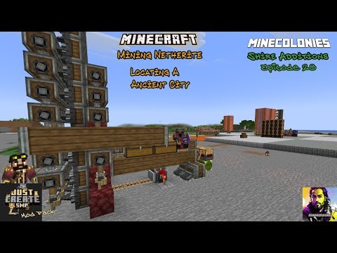 Just Create SMP mod pack & Minecolonies Shire Additions. Mining Netherite, Ancient City Ep28