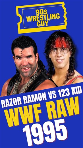 90s Wrestling Guy on Instagram: "Razor Ramon vs 123 Kid WWF RAW 1995 #WWE #WWF #WWERaw #Wrestling"