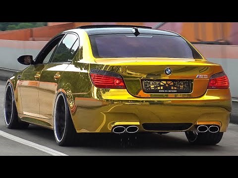 BMW M5 E60 with Eisenmann Race Exhaust! - LOUD V10 Sound & Burnouts, Accelerations!