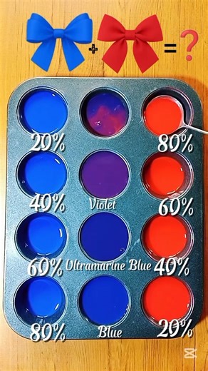 Color Palette | Royal Blue × Scarlet Red Bold Fusion Palette#colormixing #paletteart #colorpalette