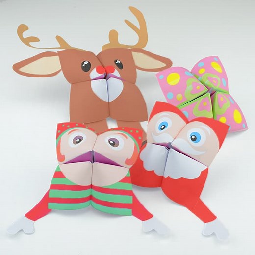 Christmas Cootie Catchers (aka Fortune Tellers) - Red Ted Art - Kids Crafts