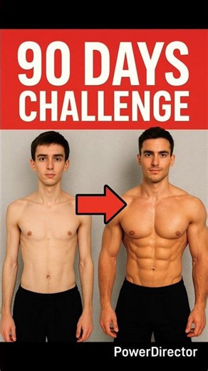 skinny to muscular in 90 Days 💪 | don't skip🔥🏋️ #motivation #shorts #viralshorts #trending #fitness