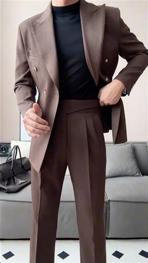 Costum la comandă cu sacou la două rânduri și pantaloni cu închidere laterală, fără găici Sprezza