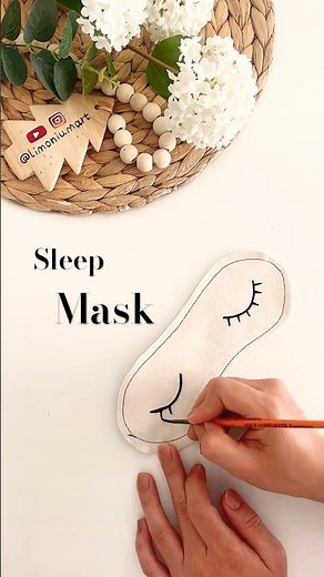 Make a sleep mask using origami/easy eye mask/fabric painting for beginners/sleep/creative