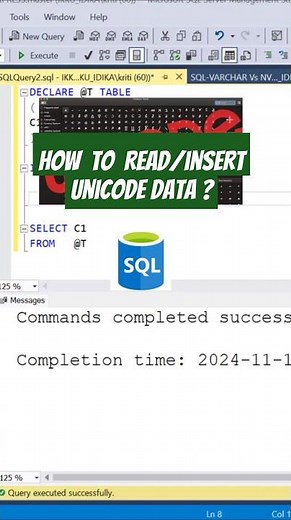 How To Insert and Read Unicode Data and Characters Correctly in Database ? SQL Tips