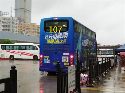 [107极少数的双层体验 105无轨自动升杆](广州公交)电车