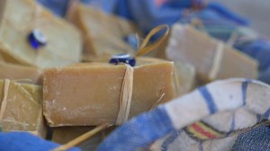 Download natural soap bar in a bowl for free