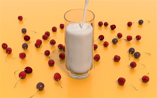 Milk simulation with Phoenix FD for 3Ds Max and VRay