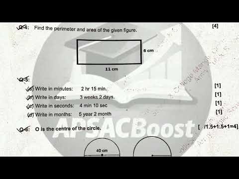 APS Class 4 Math Annual Exam Paper 2026 | APSACS Mathss Past Paper | Exam Preparation ‪@APSACBoost‬