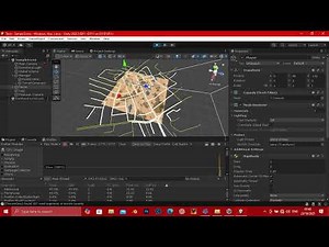OSM Roads on Perlin Noise Terrain with vertex Streaming (Unity 2022)