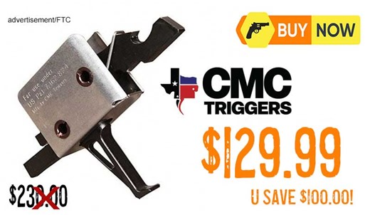 CMC Triggers Single Stage Flat Tactical Trigger $129.99 43% OFF!