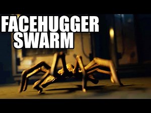 ALIENS Dark Descent - Facehugger Swarm Attack Scene