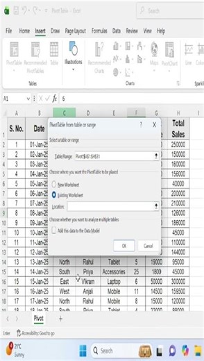 1 Click Me Pivot Table! 😱 | Excel Trick #shortsfeed #shorts #short