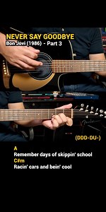 Never Say Goodbye - Bon Jovi (1986) Easy Guitar Chords Tutorial with Lyrics Part 3 SHORTS REELS 🎸🎸🎸 #DocOtepGuitarTutorial | Doc OTEP Studio