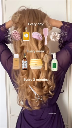 Amber ♡ | The secret to healthy hair isn’t magic, it’s a good routine & consistency 💕🍯 | Instagram