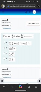 1:35learn3.sha.edu.eg/mod/quiz/attempt.pمSQuestion 1Not ye... | Filo