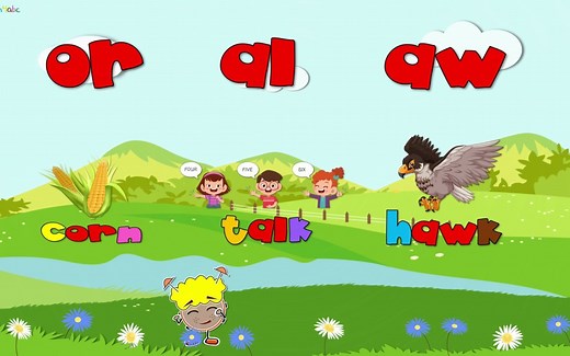 自然拼读规则 Long Vowels Extra - 'ar - ir ur er - or al aw - oi oy - ou ow'