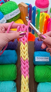 2.3M views · 9.6K reactions | Crochet, knitted, and spool cords look alike yet are made using different tools. With the crochet version, the hook draws up loops one by one through each of the existing loops. #reels #crochet #knitting #artist #cords #yarn #tutorial #crocheting #howto #makersgonnamake #naztazia | Naztazia | Facebook