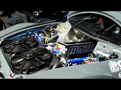 4 Rotor Mazda RX-8 Time Attack Car Revving Engine At Seven Stock 2009