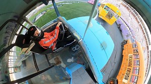 Our Sports Reporter Jenna Vitamanti got to race a school bus at Charlotte Motor Speedway. Her competition was some other media personalities from the area. She didn't finish last. | FOX8 Photojournalist Chris Weaver