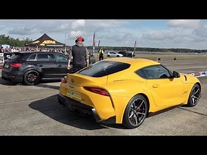 Toyota Supra MK5 vs Audi RS3 vs BMW M3 - Drag Race