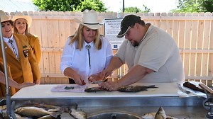 Lake Wichita fish cleaning station officially opens