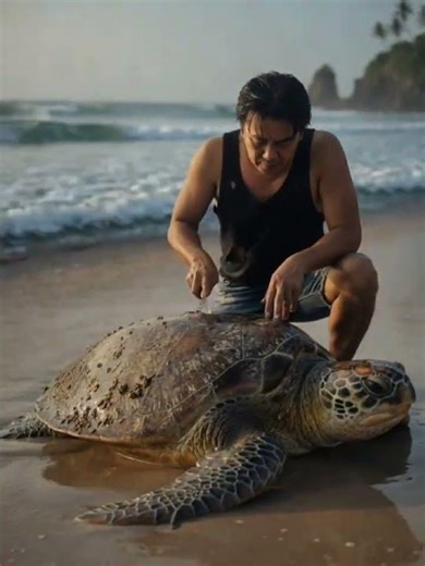 He Removed Parasites from a Turtle’s Shell — What Happened Next Will Touch Your Heart #shortsvideo