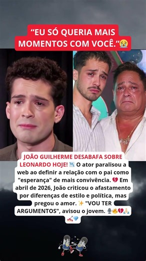 Inserir um títuloJOÃO GUILHERME: "É porque pinto a unha?", questiona filho ao cobrar LEONARDO
