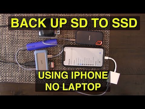 How to Backup SD microSD CompactFlash to External SSD with iPhone iPad NO COMPUTER iOS 13