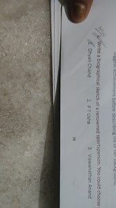 Write a biographical sketch of a renowned sportsperson. You cou... | Filo