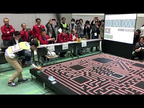 2019 Japan half-size micromouse 1st prize - Fantom 2nd fastest run, by Yuki Matsui